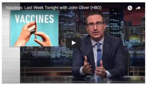 Comedian John Oliver commented on anti-vaccine sentiment 