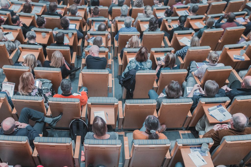 Students in an auditorium