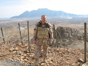 Maj. Gary Johnston in Afghanistan