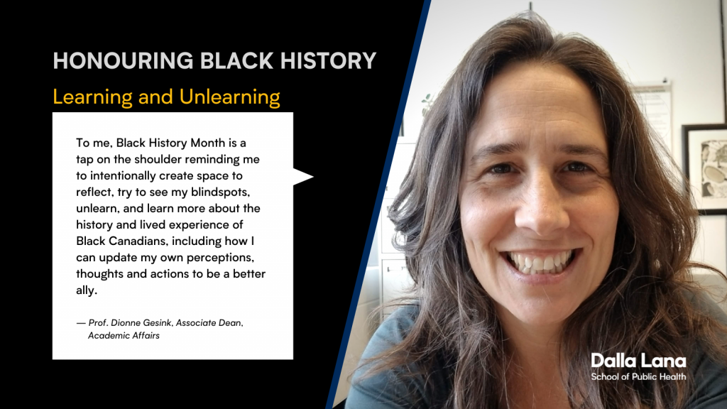 A statement from Dionne Gesink on Black History Month