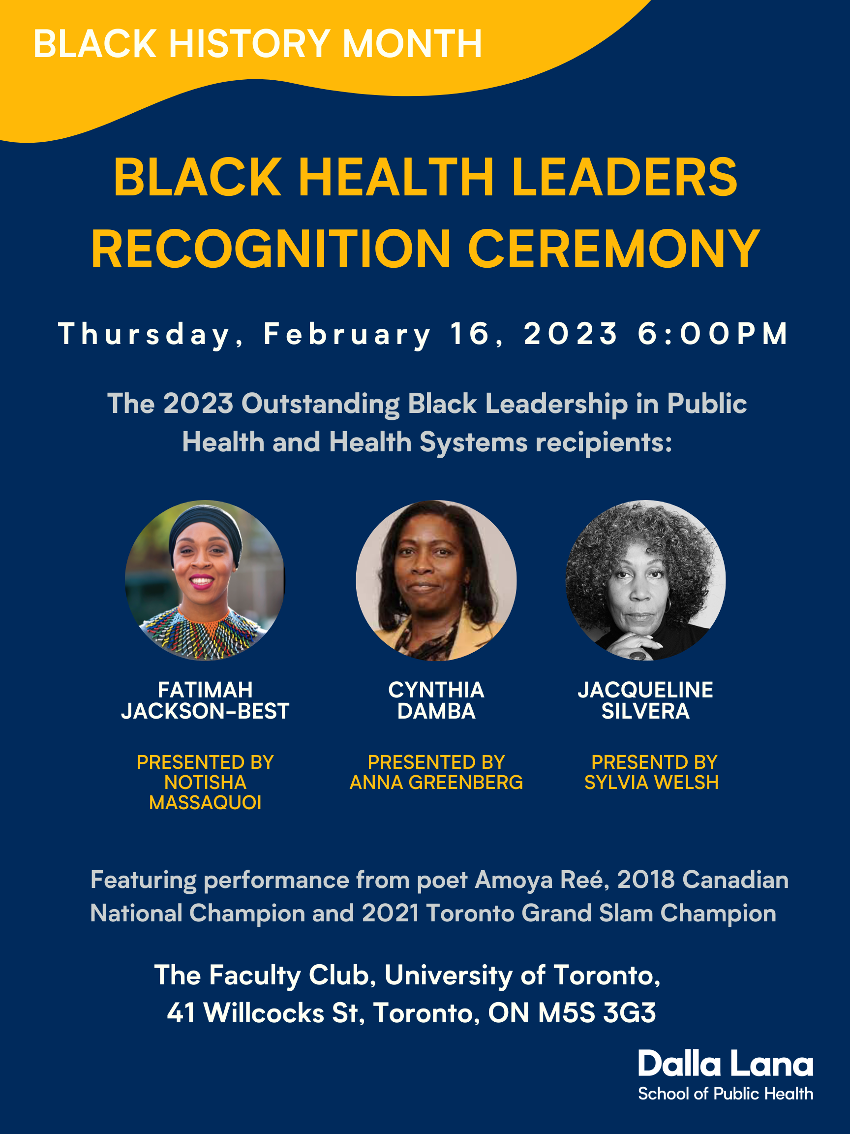 Black History Month events celebrate leadership and excellence - Dalla Lana  School of Public Health
