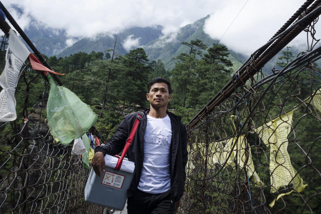 On 21 September 2022 in Northeast India, Alternate Vaccine Delivery (AVD) worker Dematso Khamblai poses for a photo (Debsuddha Bannerjee VII Photo, UNICEF) 