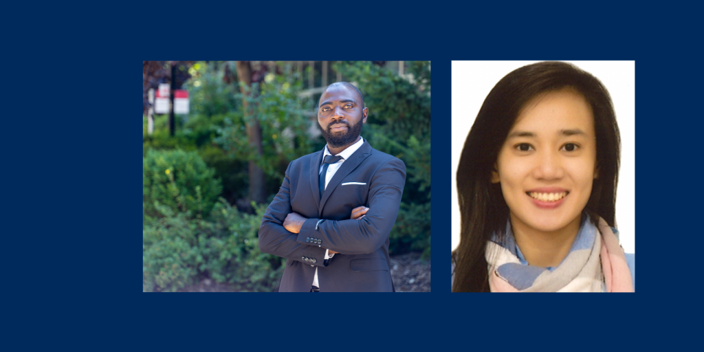 Banner image containing photos of the two new faculty members, Assistant Professors Camellia Zakaria and Jude Kong.